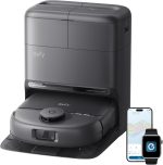 Robot Vacuum And Mop 15000Pa Suction Self-Cleaning Roller Mop Black