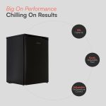 Freestanding Larder Fridge 130L Undercounter With Reversible Door Black - Image 3