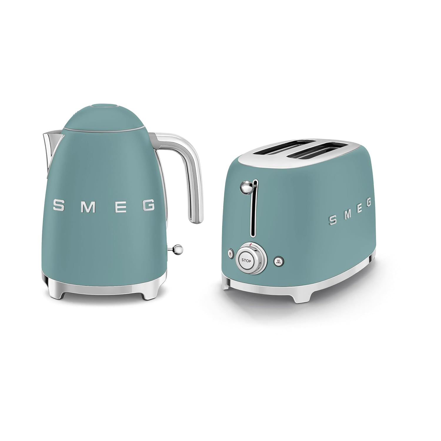 61RM6JSM0mL._SL1500.jpg Breakfast Set 1.7L Kettle And 2 Slice Toaster Emerald Green - Image 1