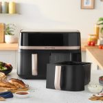 Dual Air Fryer 9L 2800W Dual Basket Touch Control Black - Image 3