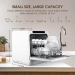 Table Top Dishwasher 5L Water Tank 8 Programs Child Lock White - Image 4