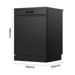 Freestanding Dishwasher 13 Place Settings 60cm Black - Image 3