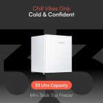 Freestanding Mini Freezer 31L 42dB Adjustable Temperature White - Image 3