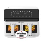 Dual Air Fryer 9L 2500W 8 Presets Digital Display Black - Image 10