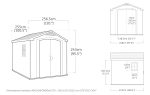 Plastic Garden Storage Shed 8 X 8 Ft Beige Double Doors Lockable - Image 3
