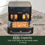 Tri Zone 13.6L Air Fryer Oven 3 Independent Cooking Zones PFAS-Free Black - Image 6