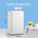 Under Counter Fridge 93L Retro Chiller Box Adjustable Thermostat White - Image 2