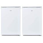 Freestanding Under Counter Fridge Freezer Set 136L 91L 55cm Inox - Image 5