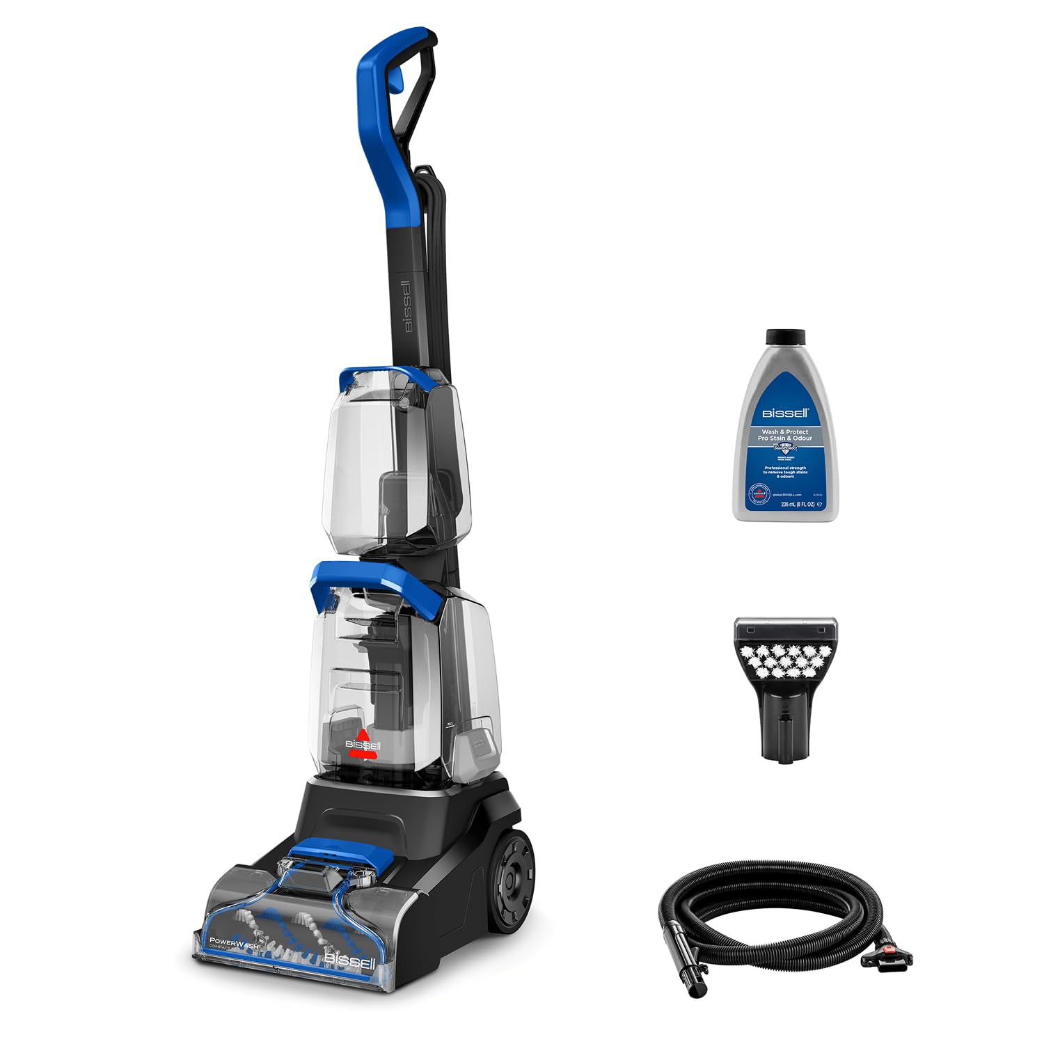 61VKTfYsa0L._SL1500.jpg Compact Carpet Cleaner 600W 0.5L Detachable Hose Blue - Image 1