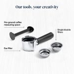 Traditional Pump Espresso Machine 15 Bar Milk Frother Silver - Image 10