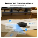 Robot Vacuum Cleaner with Mop 10,000 Pa Suction Dual Anti-Tangle Brushes Black - Image 6
