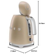 Electric Kettle 1.7L 2400W 360° Swivel Base Champagne Matt - Image 9