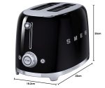 2 Slice Toaster 6 Browning Levels Extra-Wide Slots Black - Image 4