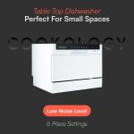 Mini Counter Top Dishwasher 6 Place Settings 7 Cycles White - Image 2