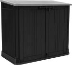 Outdoor Garden Storage Shed 880L Top And Front Opening Light Grey - Image 10