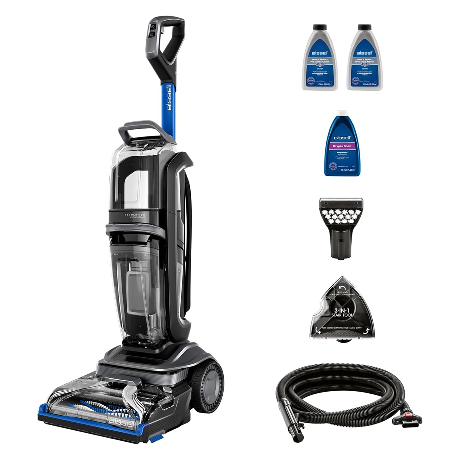61ae2raT2BL._SL1500.jpg Carpet Cleaner Hydrosteam Technology 3.8L Quick Dry 30 Mins Titanium Blue - Image 1