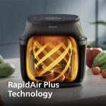 Air Fryer 7.2L 2000W 16-in-1 RapidAir Plus Cooking Window Black - Image 5