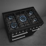 90cm Dual Fuel Range Cooker 61L Fan Convection Black - Image 6