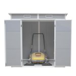 Outdoor Garden Storage Shed 6 X 4 Ft Grey Plastic Aluminium Frame - Image 7