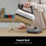 Temperature Control Kettle 1.7L 3000W Rapid Boil Stainless Steel - Image 6