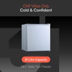 Freestanding Freezer 32L Reversible Door Silver - Image 2
