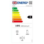 Freestanding Fridge Freezer 174L Low Frost Adjustable Thermostat LED Black - Image 10