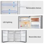 Under Counter Fridge 92L 7 Temp Settings Reversible Door Black - Image 8