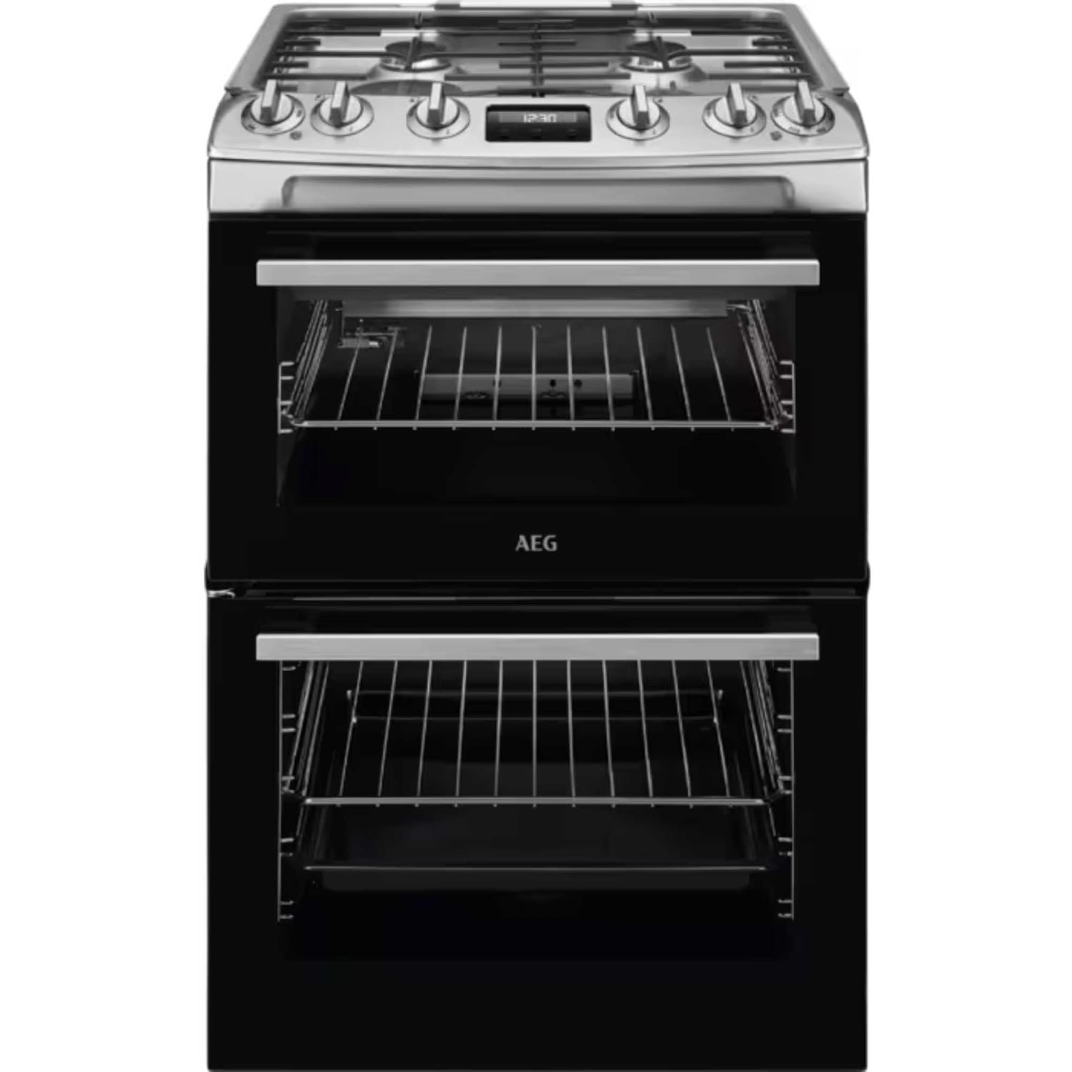 61jYWAWTEGL._SL1500.jpg Double Oven Gas Cooker 60cm 81L Stainless Steel - Image 1