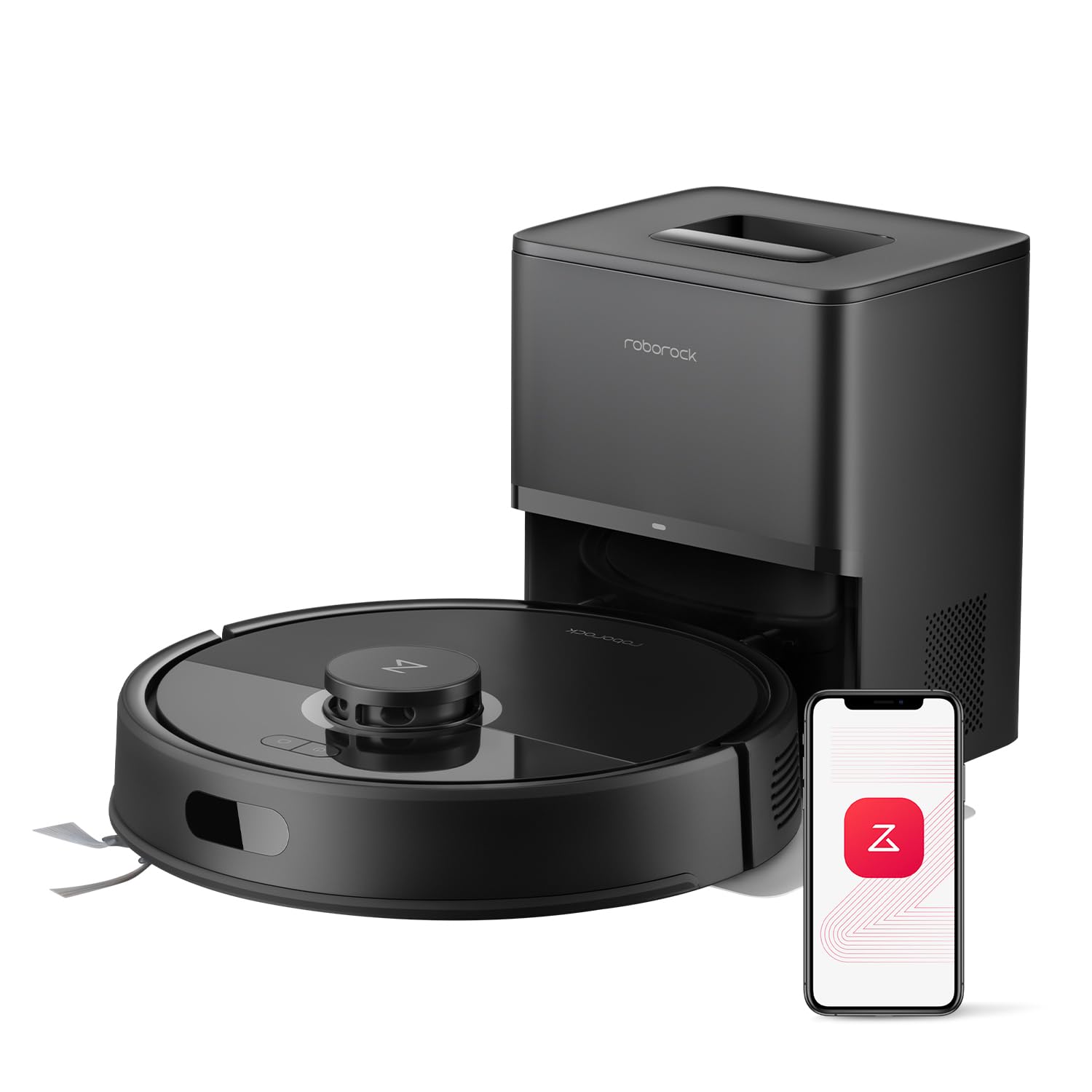 61jssoSZYkL._SL1500.jpg Robot Vacuum Cleaner With Mop 8000Pa Suction 150 Min Battery Black - Image 1