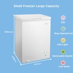 Chest Freezer 99L 54.5cm White Freestanding - Image 2