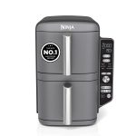 Double Stack XL Air Fryer 9.5L 2470W Vertical Dual Drawer Grey - Image 2