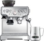 Bean To Cup Coffee Machine 16 Grind Settings 15 Bar Pump PID Temp Control Brushed Stainless Steel