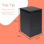 Chest Freezer 95L Slimline 47.5cm Manual Defrost Black - Image 7