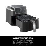 Air Fryer 4.7L 2000W 4 Functions Digital Touch Black - Image 2
