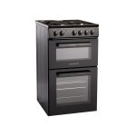 Electric Twin Cavity Cooker 93L 4 Zone Solid Plate Hob Black