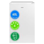 Under Counter Freezer 48cm 60L Freestanding White Reversible Door - Image 2
