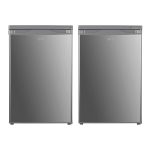 Freestanding Under Counter Fridge Freezer Set 136L 91L 55cm Inox