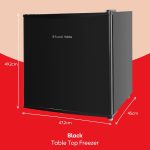 Freestanding Mini Freezer 31L Adjustable Temperature Black Reversible Door - Image 2