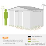 Metal Garden Shed 9 X 6 Ft Light Brown Steel Double Doors - Image 7
