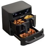 Tri Zone 13.6L Air Fryer Oven 3 Independent Cooking Zones PFAS-Free Black - Image 2