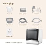 Table Top Dishwasher 5L Water Tank 8 Programs Child Lock White - Image 9