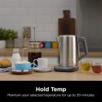Temperature Control Kettle 1.7L 3000W Rapid Boil Stainless Steel - Image 5