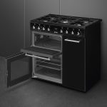 90cm Dual Fuel Range Cooker 61L Fan Convection Black - Image 5