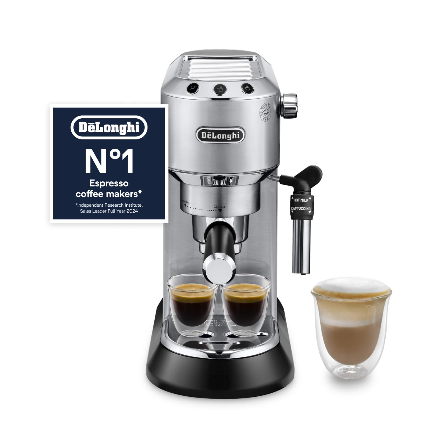 61rU0QVQTwL._SL1500.jpg Traditional Pump Espresso Machine 15 Bar Milk Frother Silver - Image 1