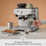 Bean To Cup Coffee Machine 16 Grind Settings 15 Bar Pump PID Temp Control Brushed Stainless Steel - Image 6