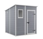 Garden Storage Shed 6 X 6 Ft Grey Resin Single Door - Image 2