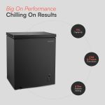 Freestanding Chest Freezer 99L Adjustable Thermostat Black - Image 3