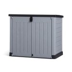 Outdoor Garden Storage Shed 57 X 32 X 48 In Grey Plastic Double Doors