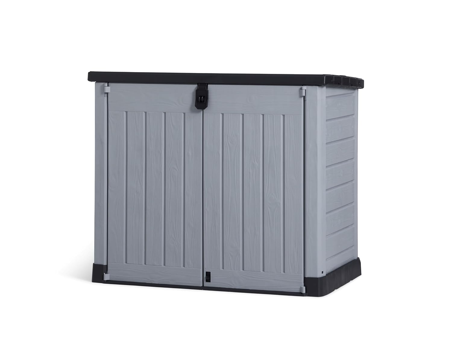 61sRlOEVawL._SL1500.jpg Outdoor Garden Storage Shed 57 X 32 X 48 In Grey Plastic Double Doors - Image 1