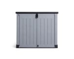 Outdoor Garden Storage Shed 57 X 32 X 48 In Grey Plastic Double Doors - Image 5